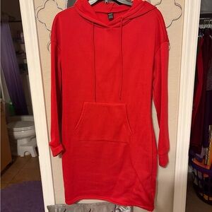 SHEIN Vibrant Red Fleece Top